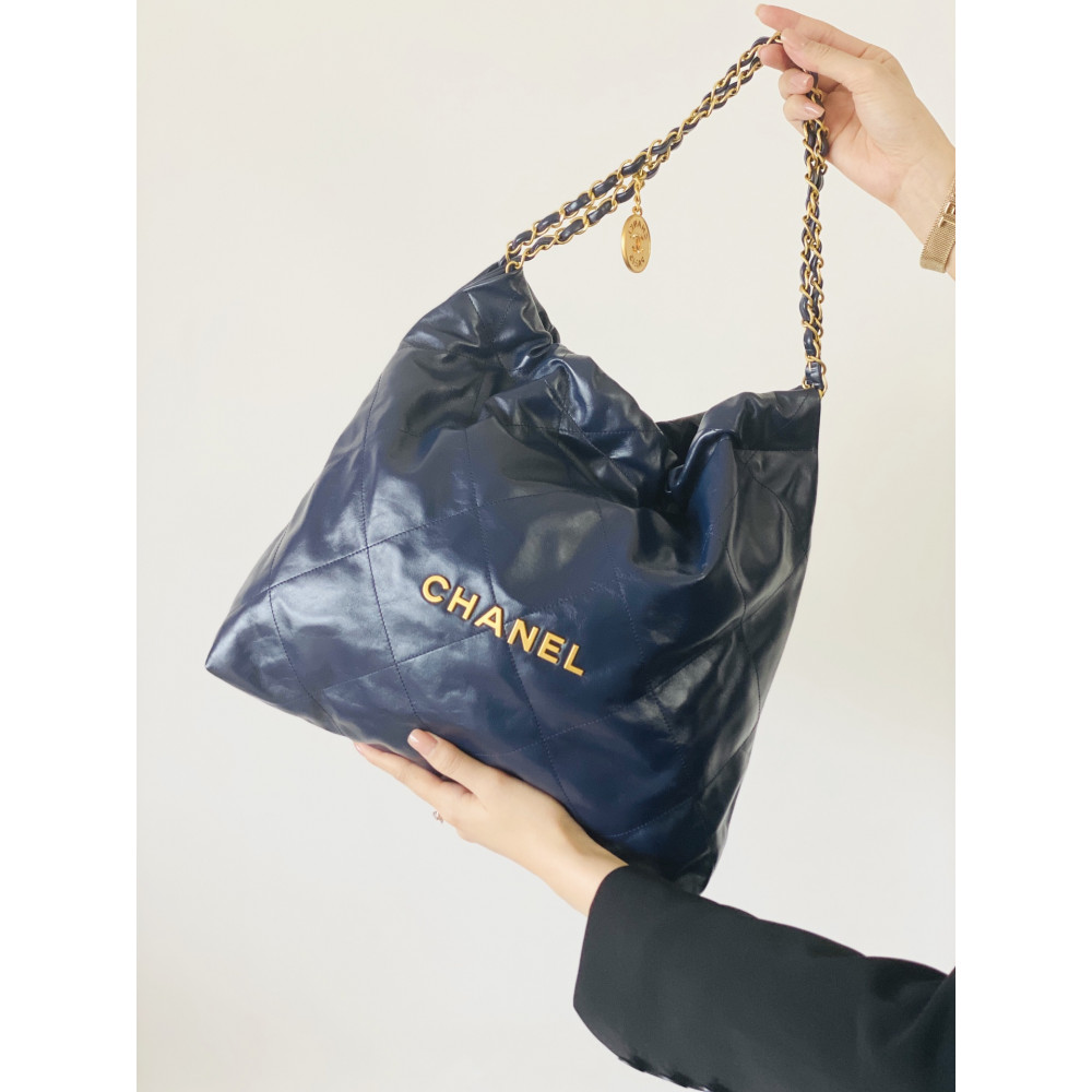 Chanel 22 Bag "Trash Bag" – Dark Blue Small 22 Bag