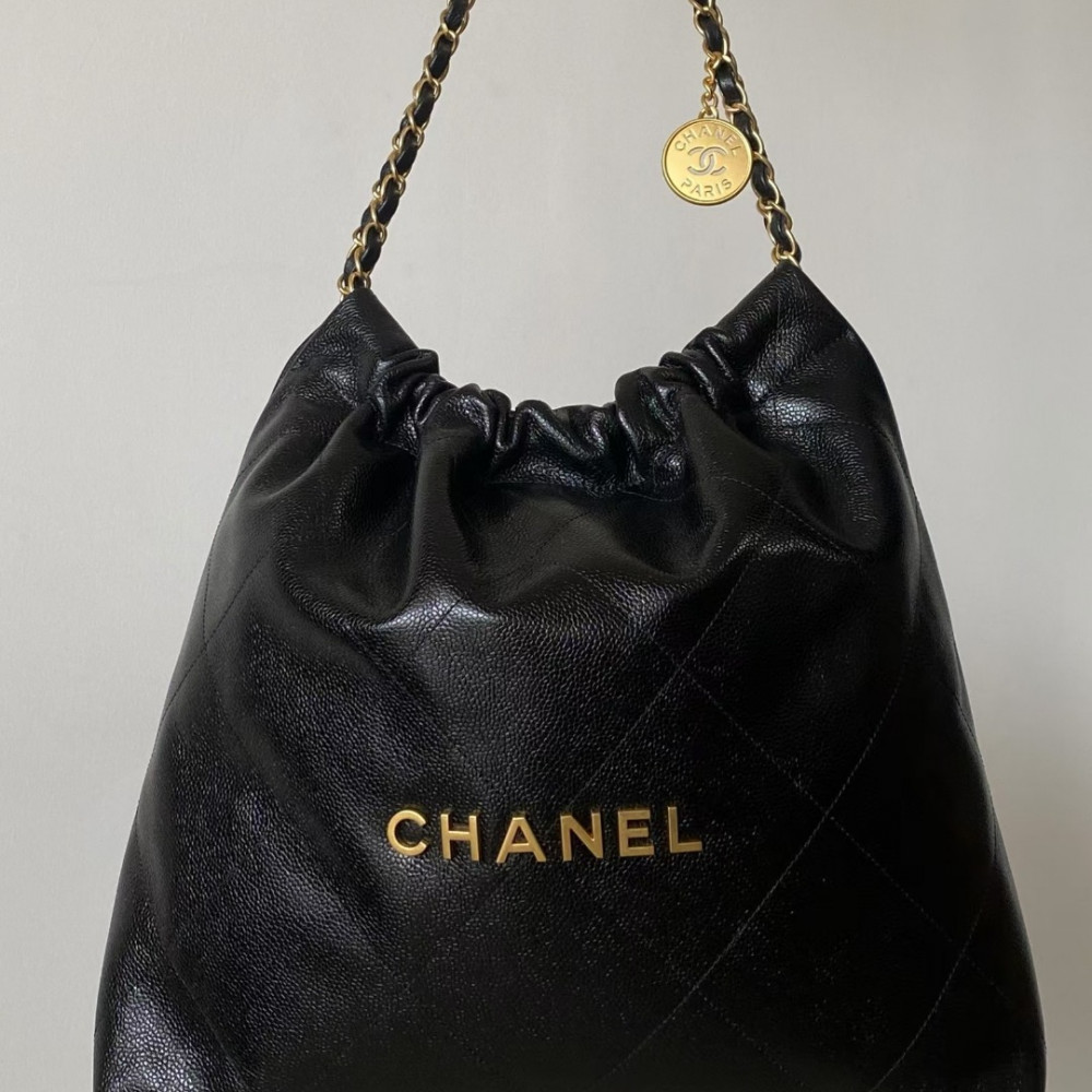 Chanel 24B New Arrival – Black Caviar Calfskin 22 Bag