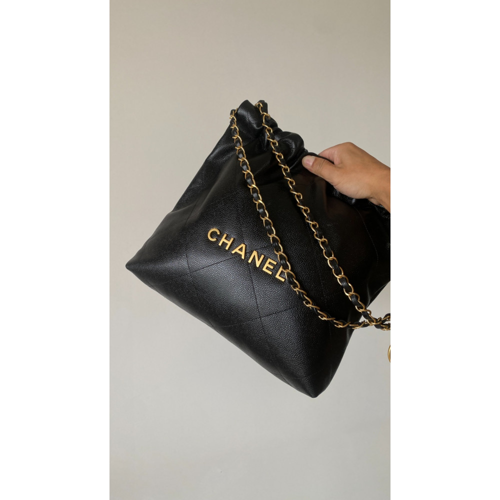 Chanel 24B New Arrival – Black Caviar Calfskin 22 Bag
