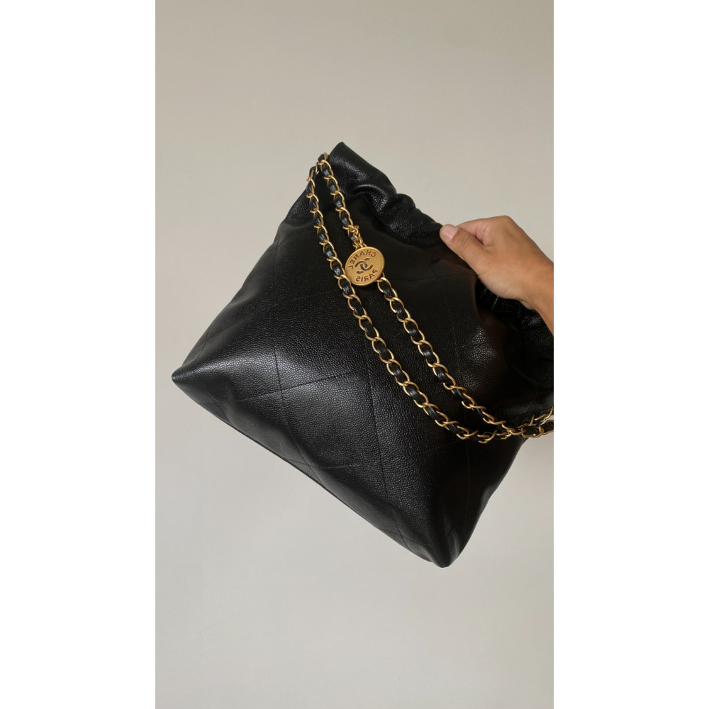 Chanel 24B New Arrival – Black Caviar Calfskin 22 Bag