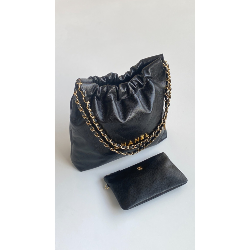 Chanel 24B New Arrival – Black Caviar Calfskin 22 Bag