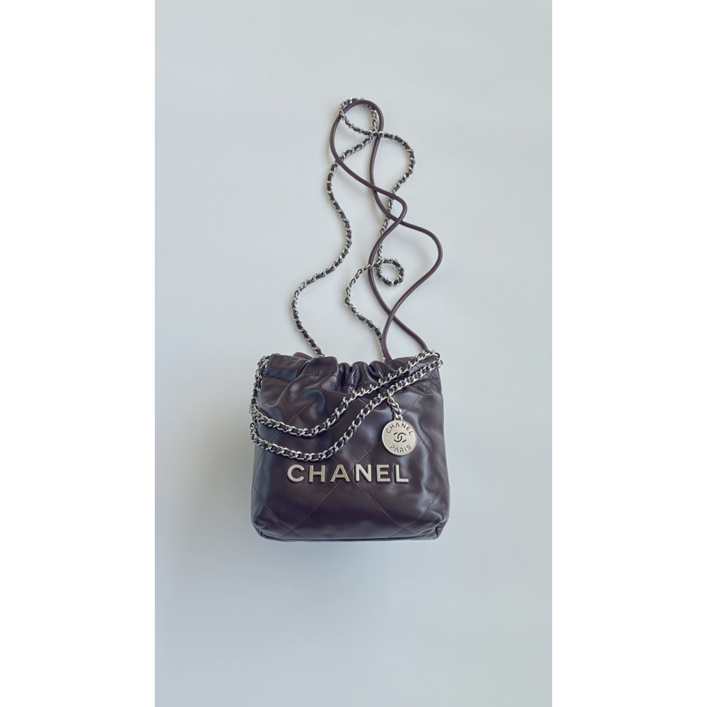 Chanel 23C chocolate brown mini 22Bag, 