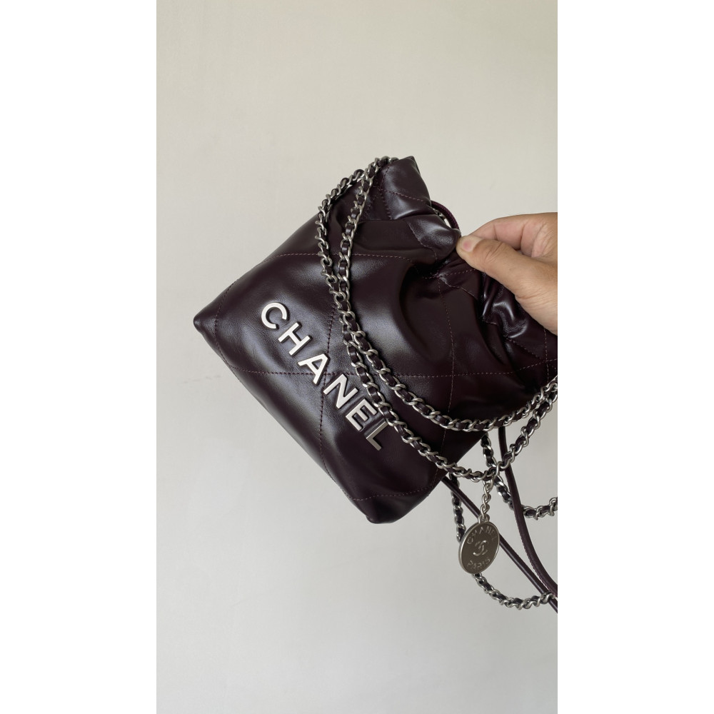 Chanel 23C chocolate brown mini 22Bag, 
