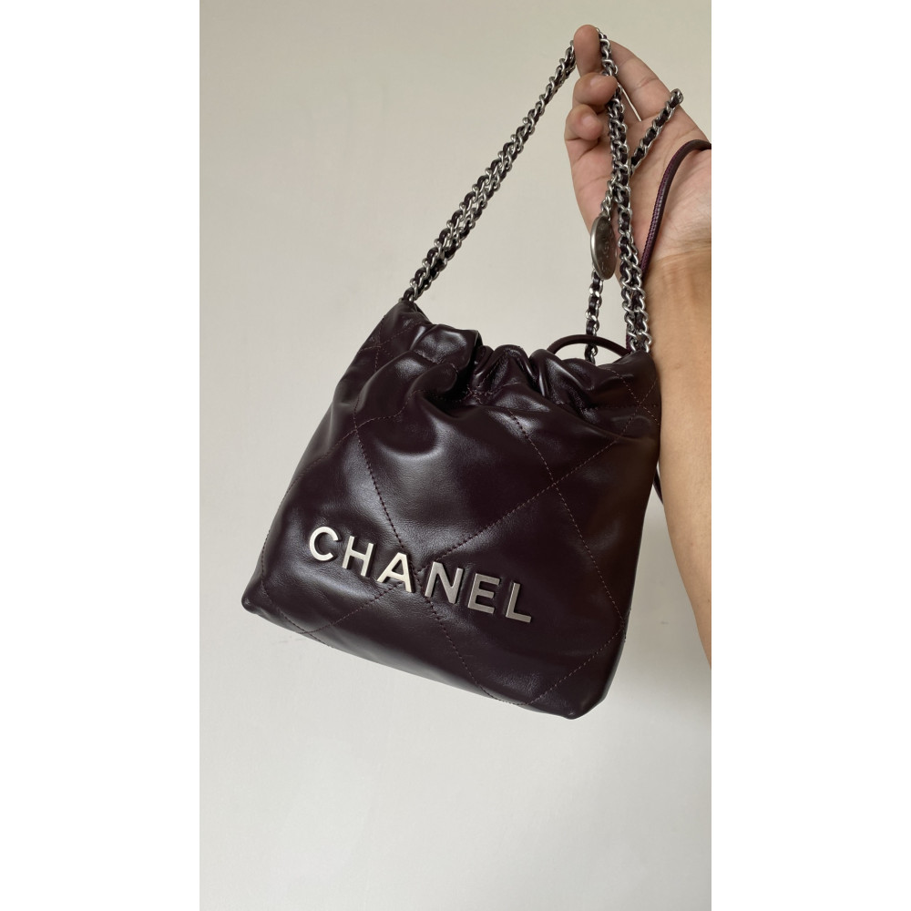 Chanel 23C chocolate brown mini 22Bag, 