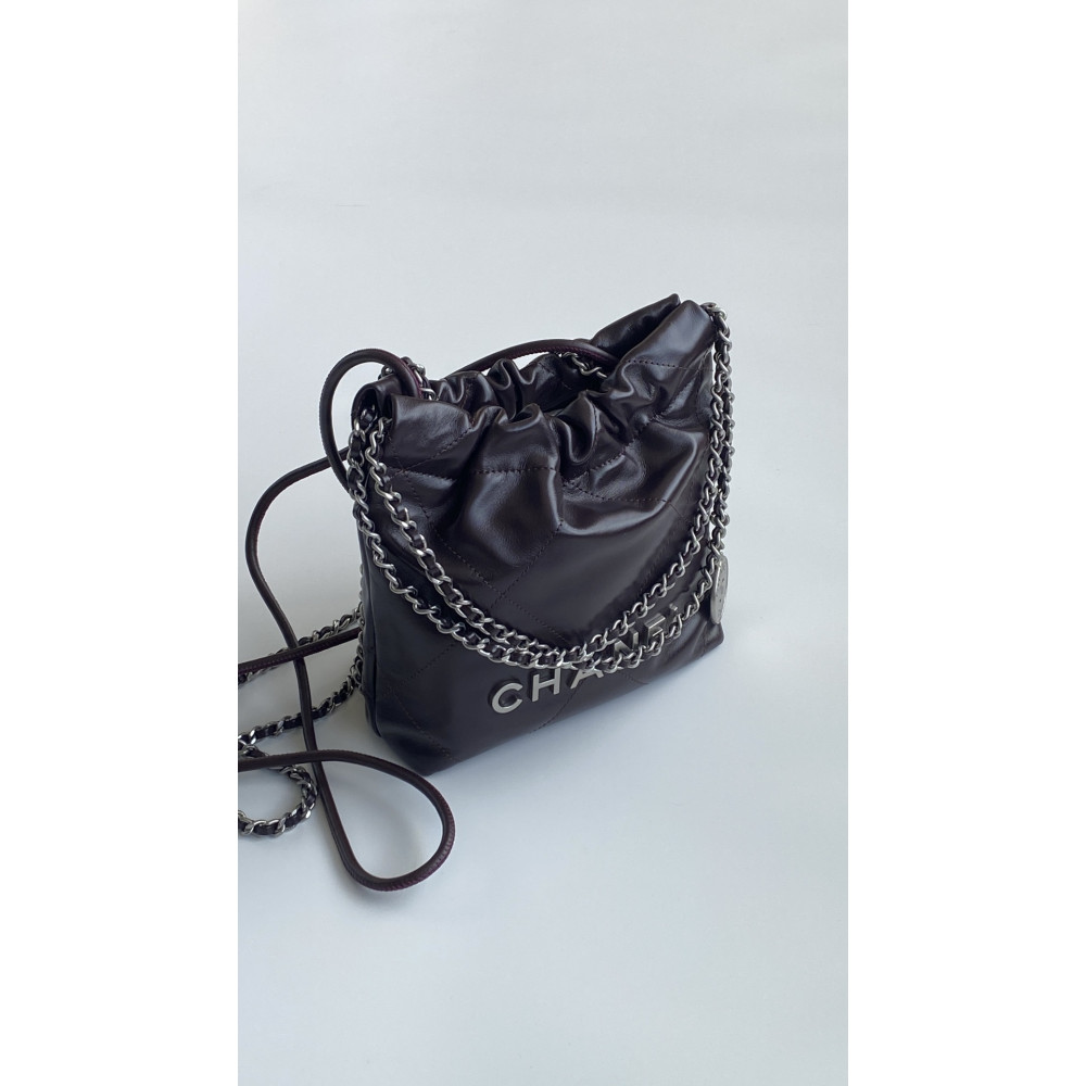 Chanel 23C chocolate brown mini 22Bag, 