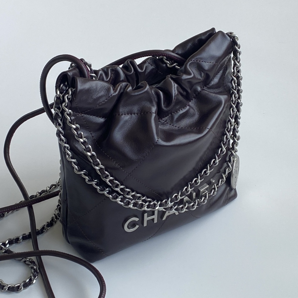 Chanel 23C chocolate brown mini 22Bag, 