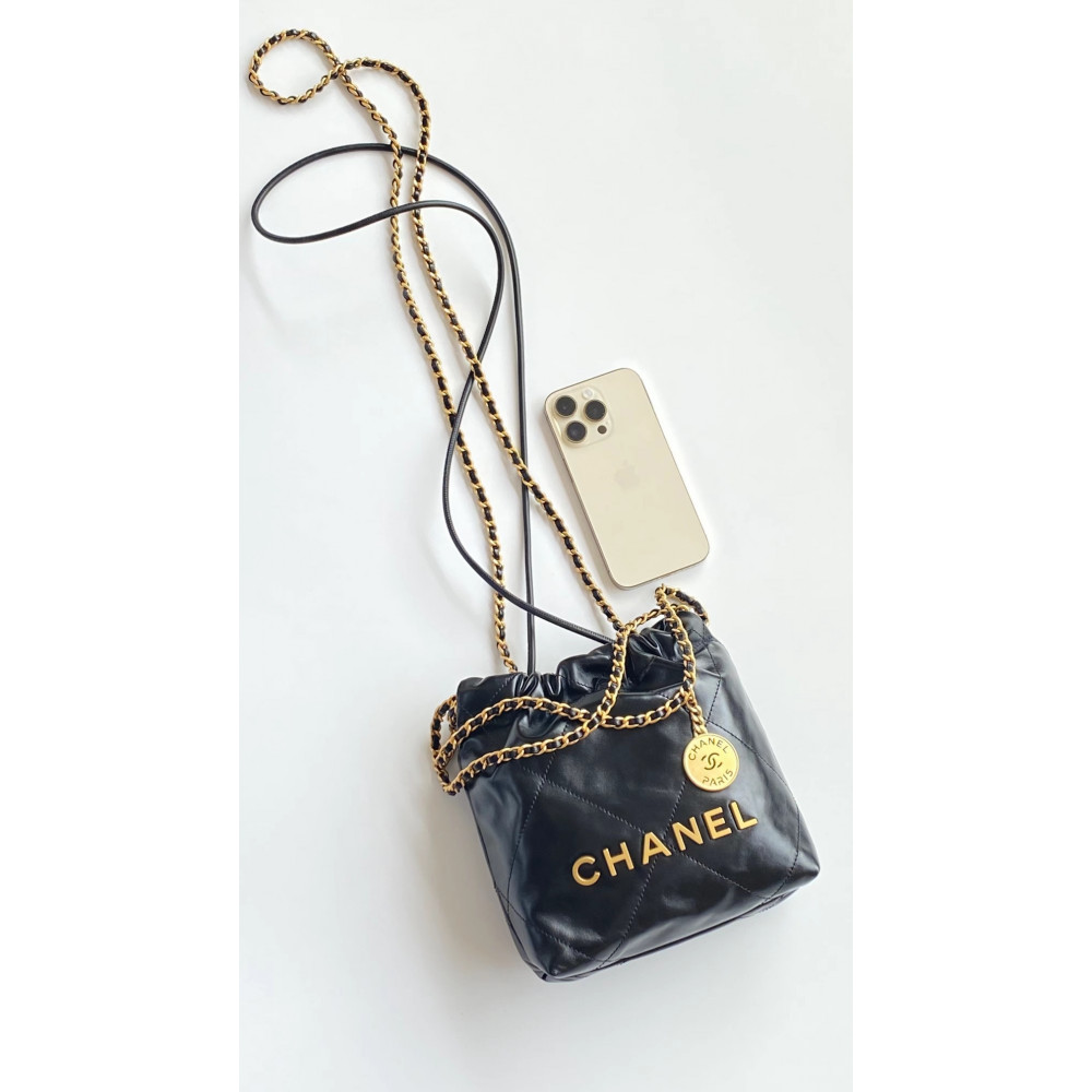 Chanel 23C black mini 22Bag, 