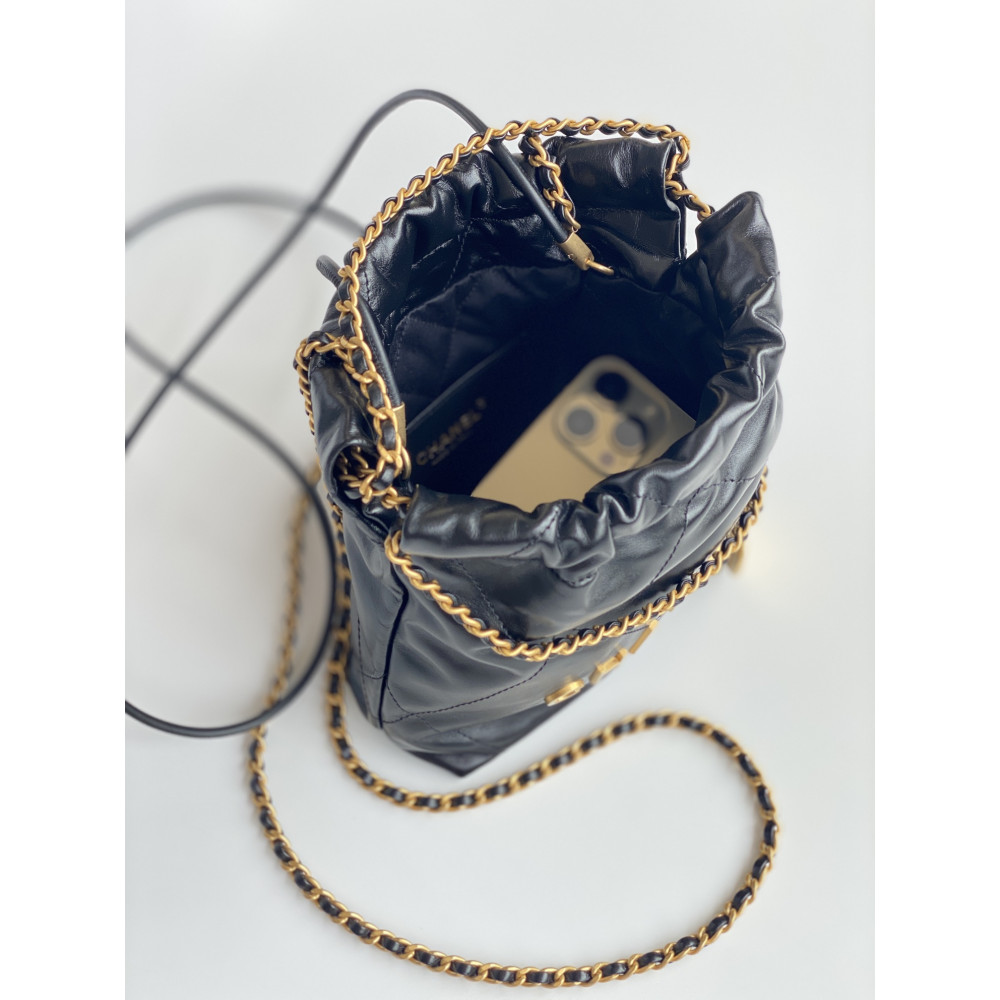 Chanel 23C black mini 22Bag, 