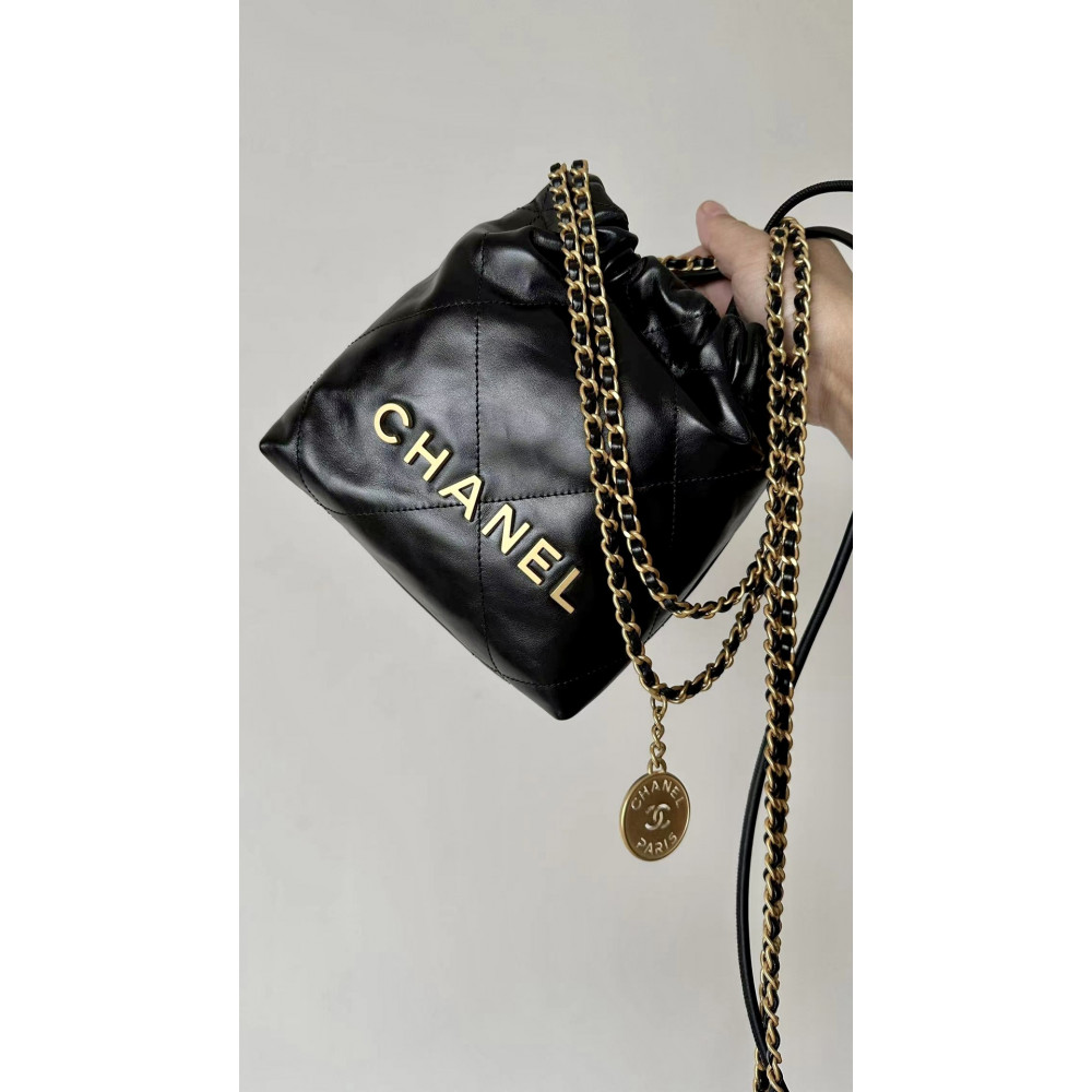 Chanel 23C black mini 22Bag, 
