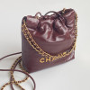 Chanel 23C burgundy red mini 22Bag