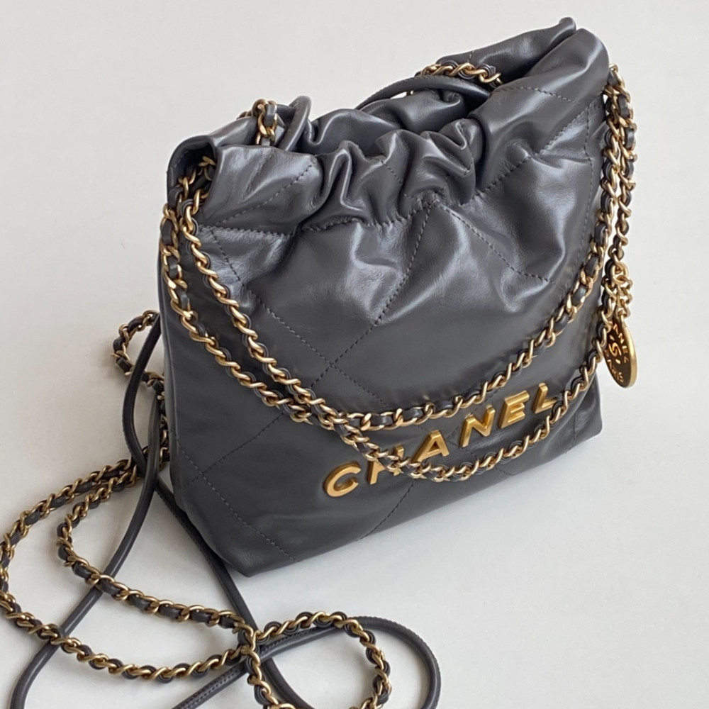 Chanel 23C dark gray mini 22Bag,