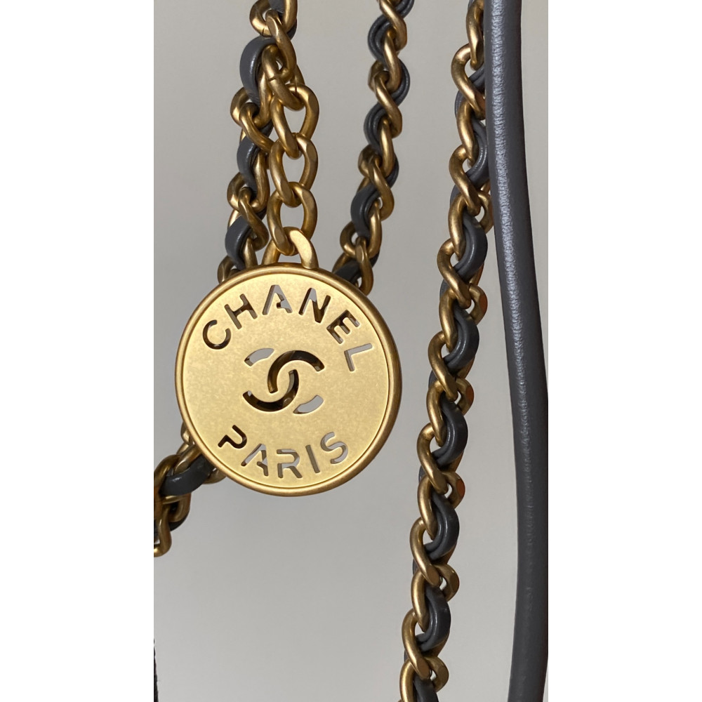 Chanel 23C dark gray mini 22Bag,