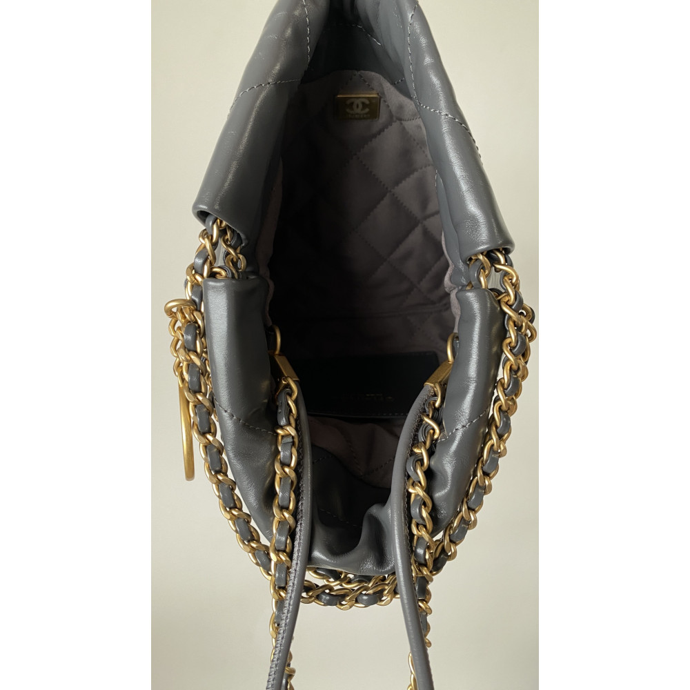 Chanel 23C dark gray mini 22Bag,