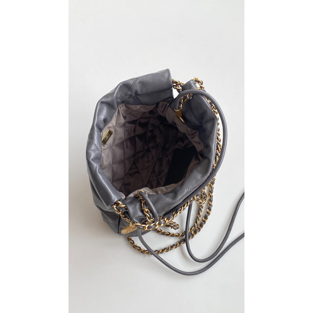 Chanel 23C dark gray mini 22Bag,