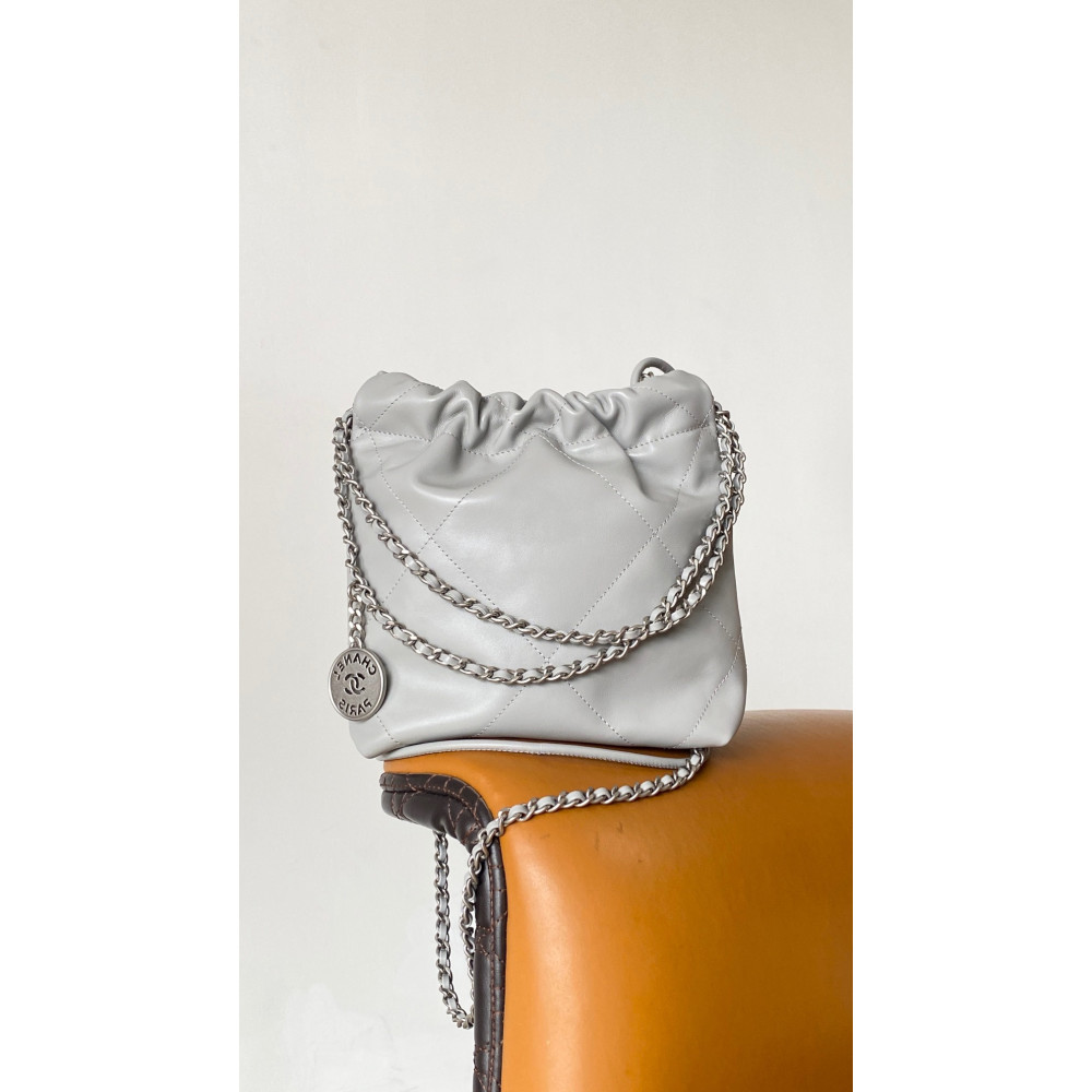 Chanel 23C light gray mini 22Bag