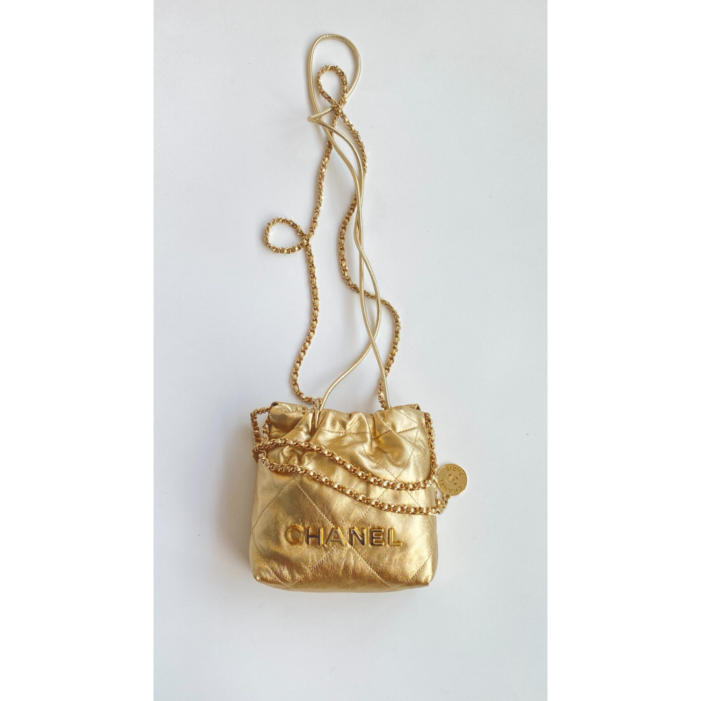 Chanel 24B limited color gold mini 22Bag!