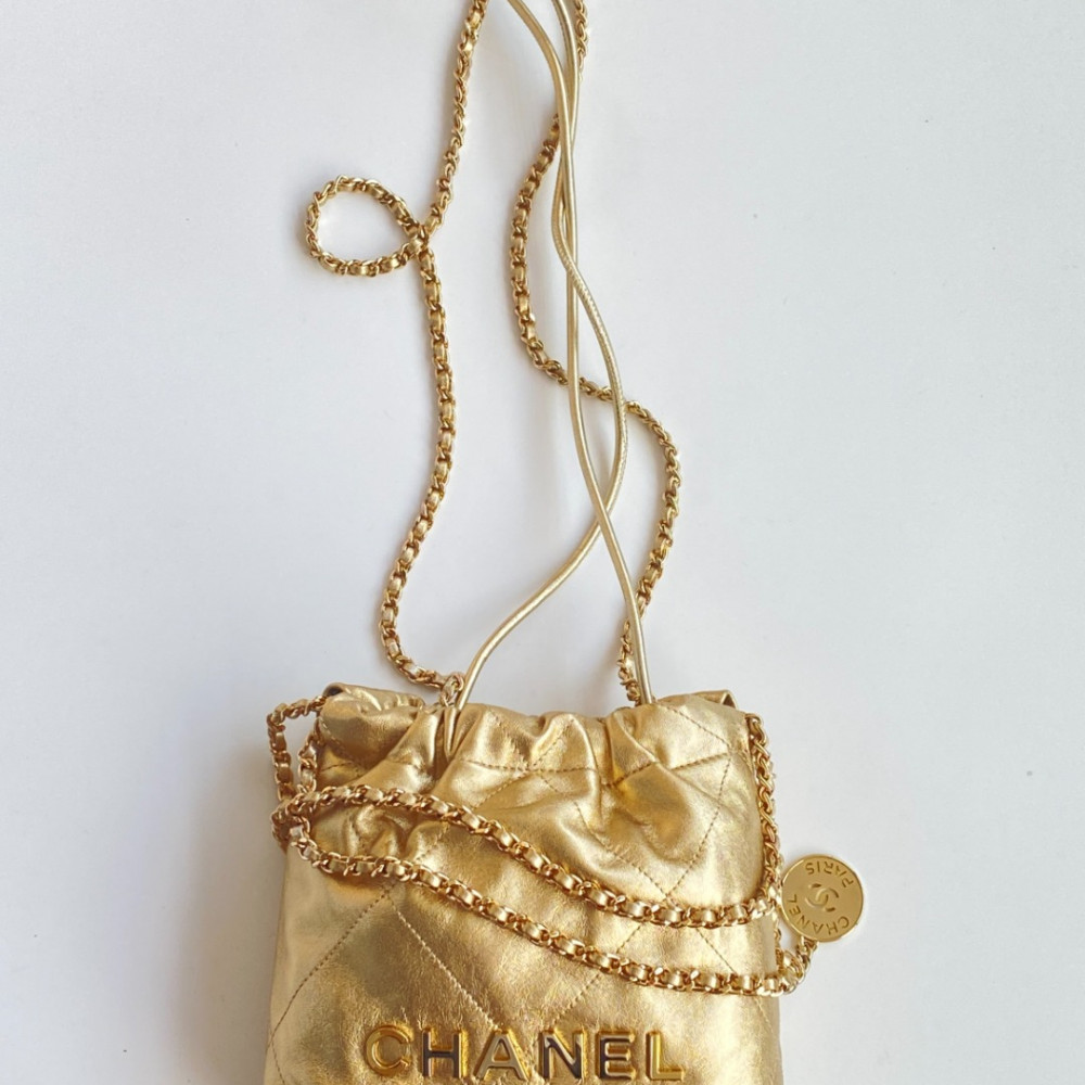Chanel 24B limited color gold mini 22Bag!