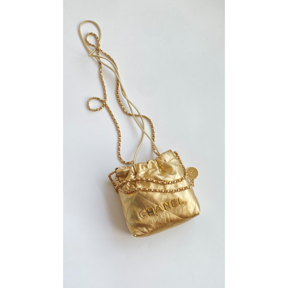 Chanel 24B limited color gold mini 22Bag!