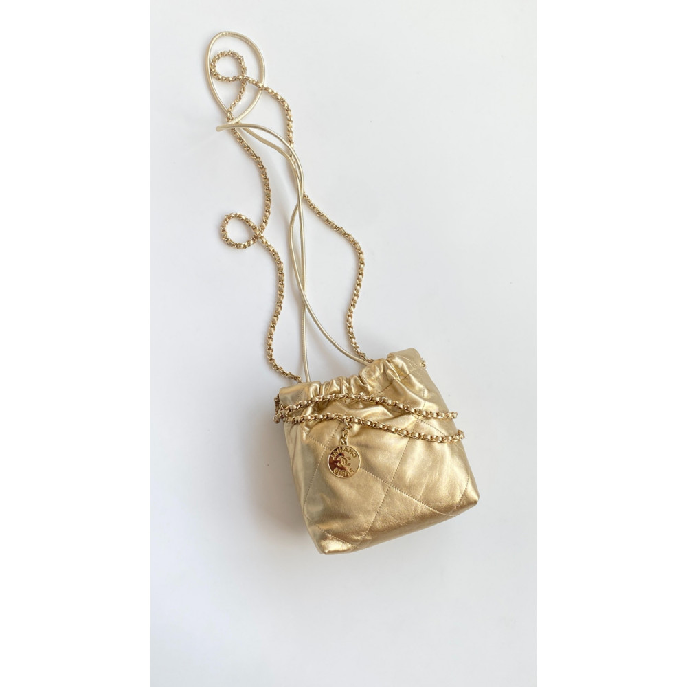 Chanel 24B limited color gold mini 22Bag!