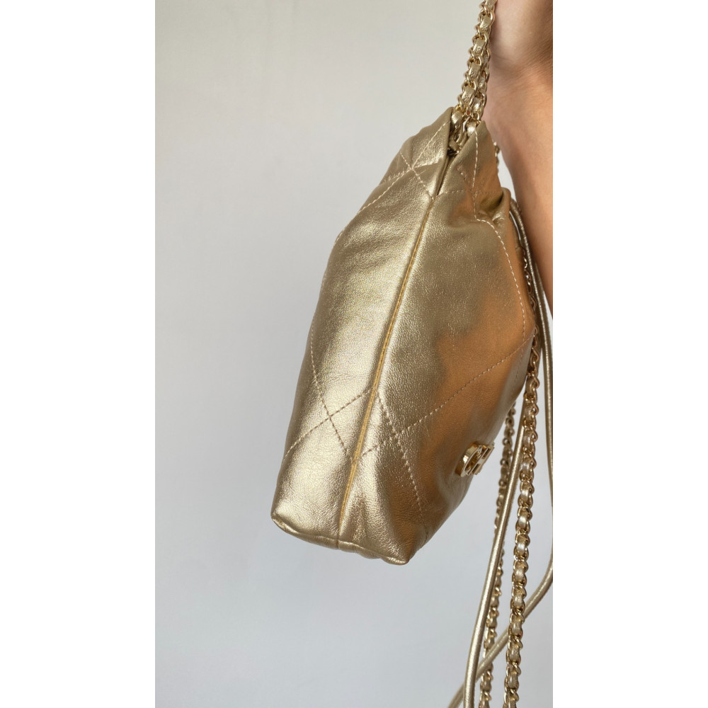Chanel 24B limited color gold mini 22Bag!