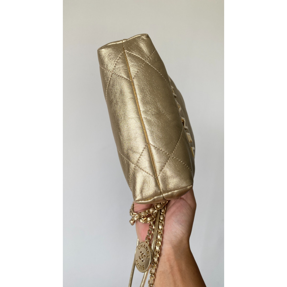Chanel 24B limited color gold mini 22Bag!