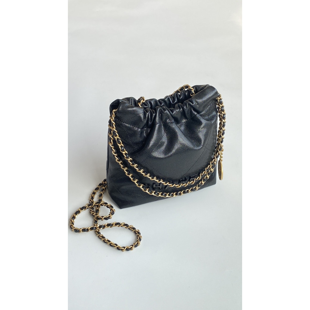 Chanel 23K limited color black mini 22Bag