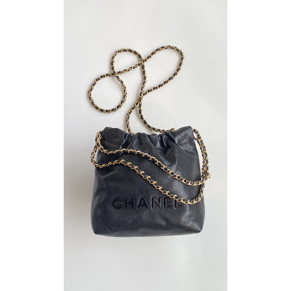 Chanel 23K limited color black mini 22Bag