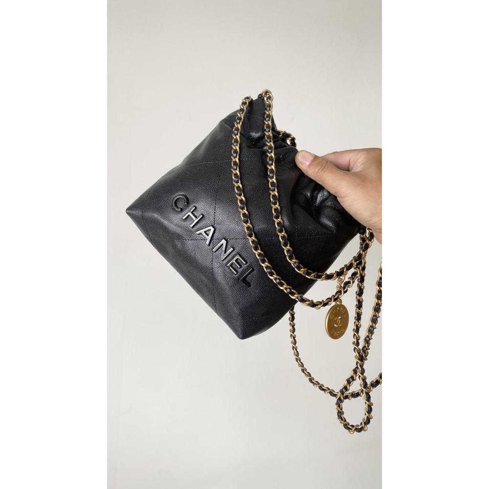 Chanel 23K limited color black mini 22Bag