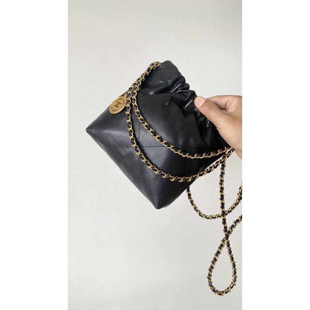 Chanel 23K limited color black mini 22Bag