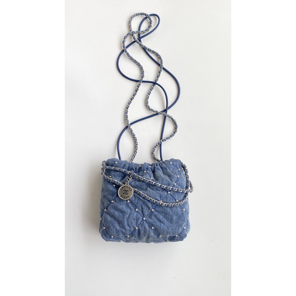 Chanel 25S mini 22Bag "denim nailhead denim" 