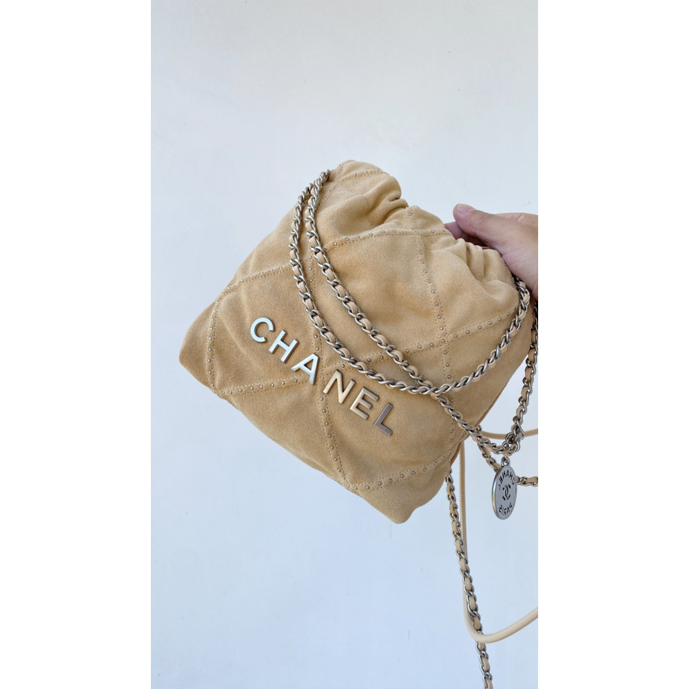 Chanel 25S mini 22Bag in apricot color