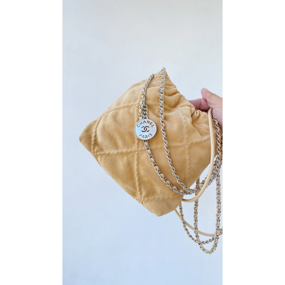 Chanel 25S mini 22Bag in apricot color
