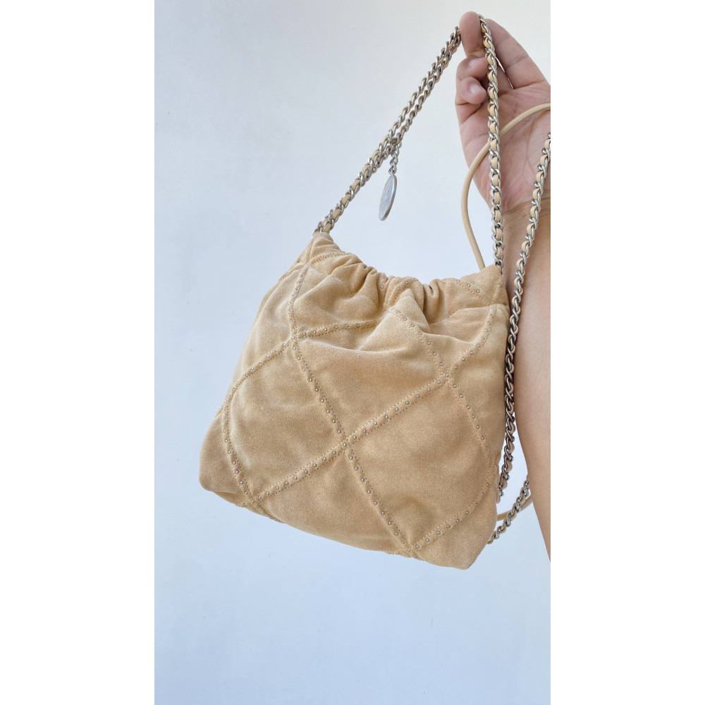 Chanel 25S mini 22Bag in apricot color