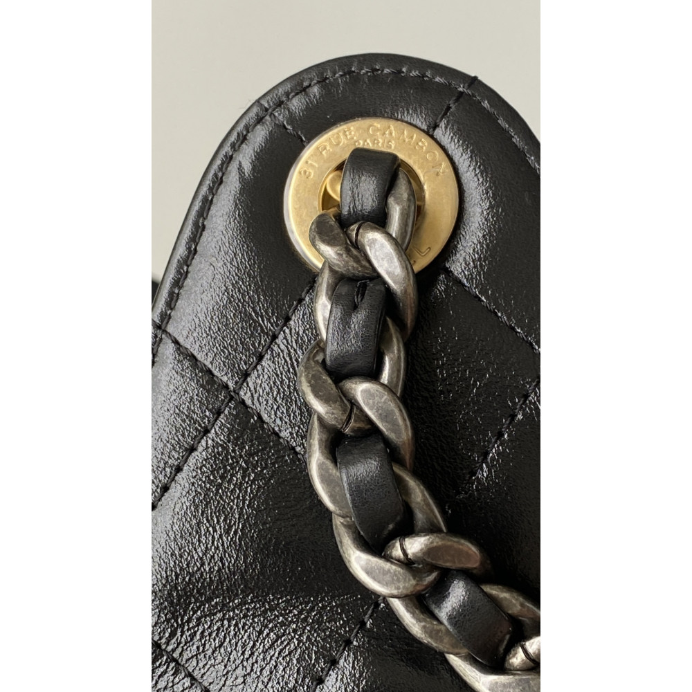 Chanel 25B Bag Small "Gold and Silver Chain" Hobo Boho Bag