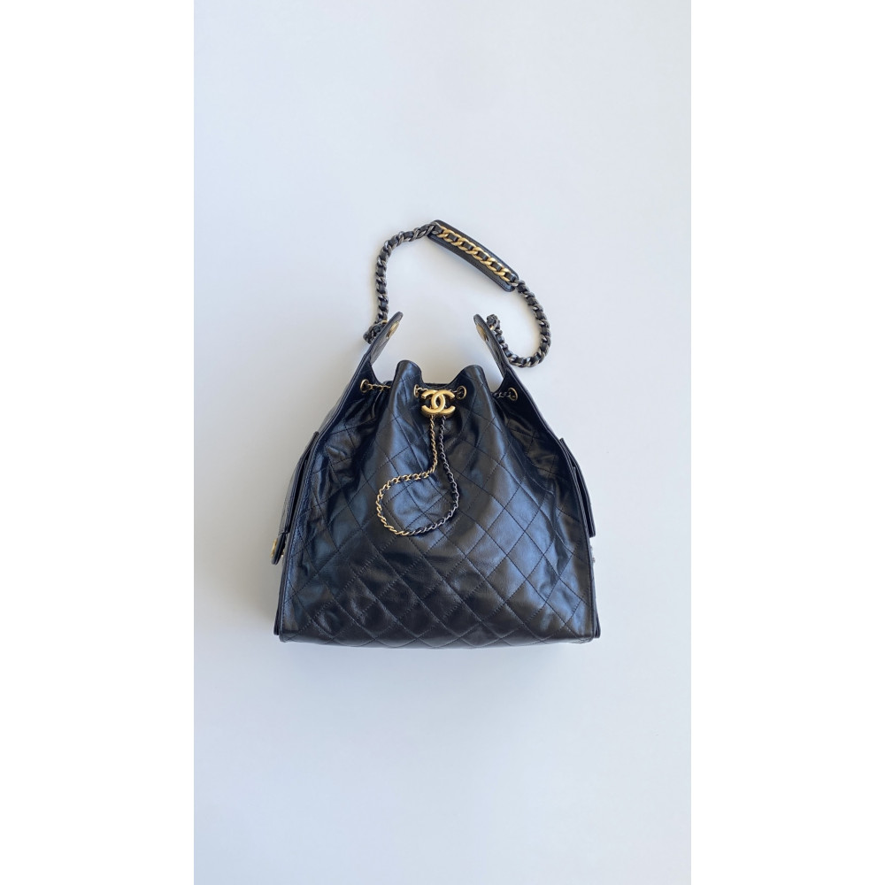 Chanel 25B Bag Medium "Gold and Silver Chain" Hobo Boho Bag