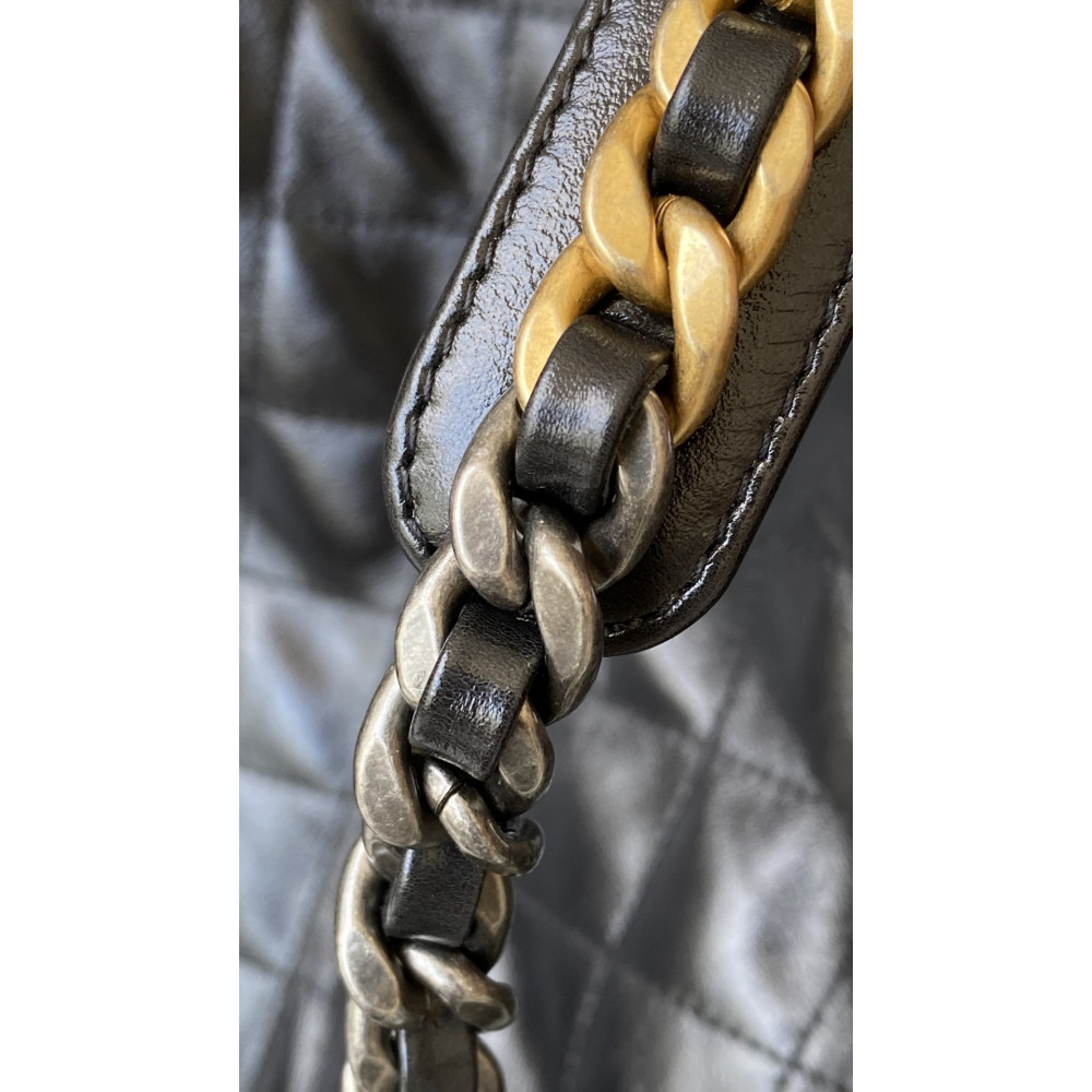 Chanel 25B Bag Medium "Gold and Silver Chain" Hobo Boho Bag