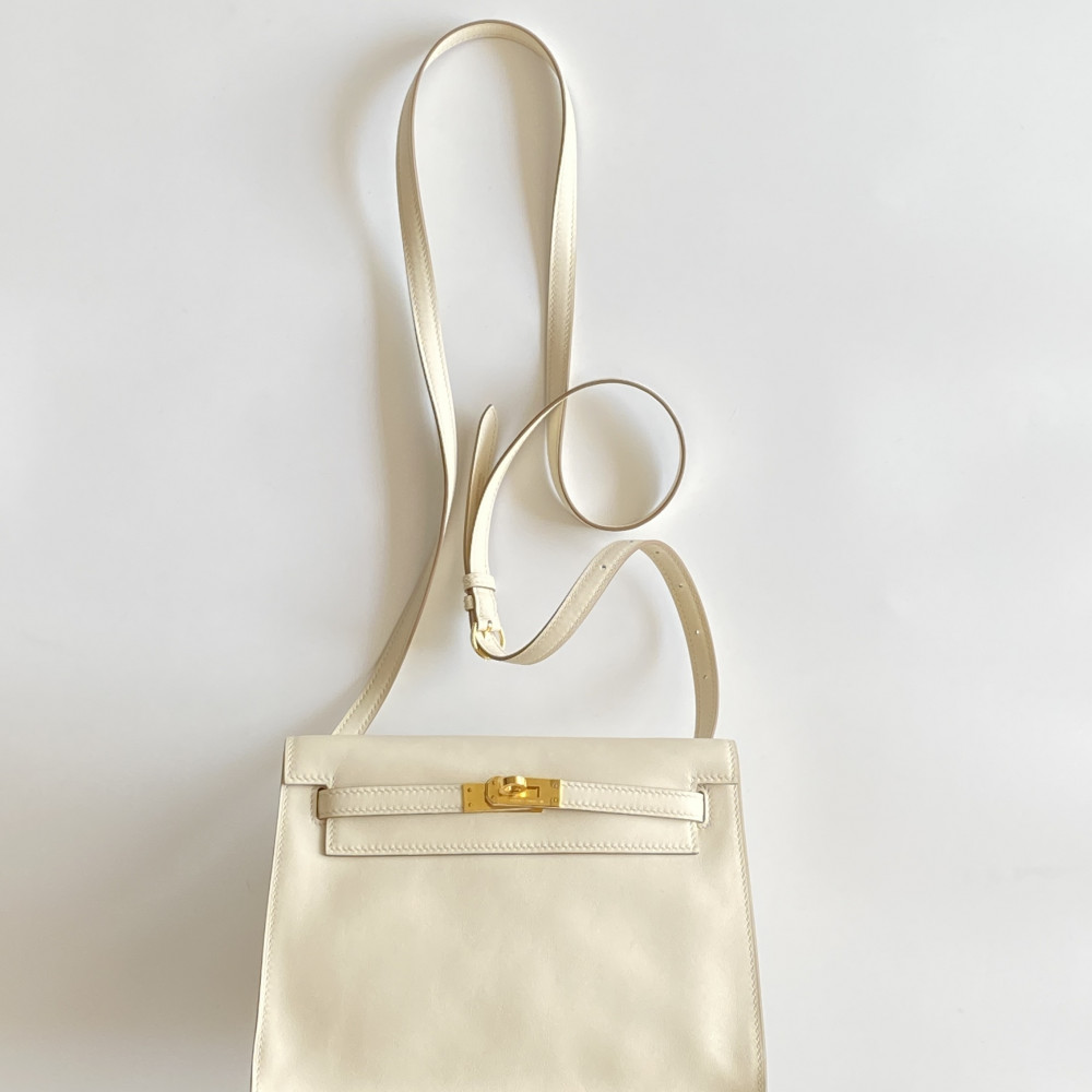 Hermès Kelly Danse "Milkshake White" classic dancing bag