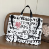 Louis Vuitton N40797 Black Graffiti Shopper Tote in medium size